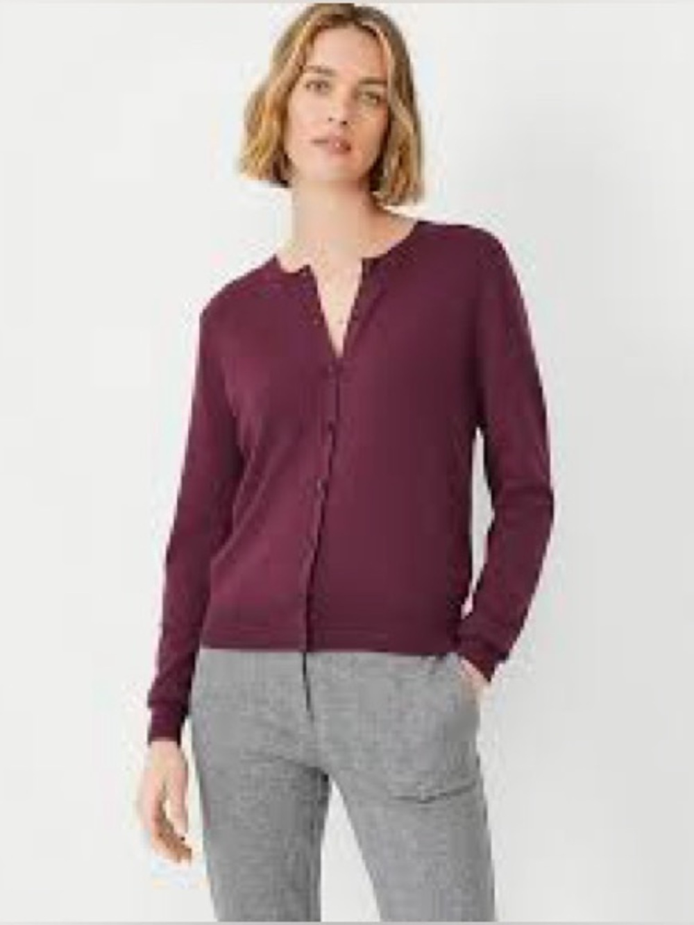 Ann Taylor petites womens floral cardigan